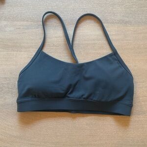 Lululemon Grey Flow Y Bra Size 6 w/ Pads